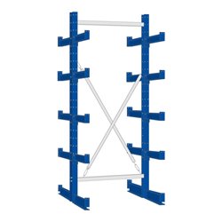 Regalwerk KARL-Kragarmregal 750 kg verstellbar Grundfeld HxB 2000x1000x500 mm doppelsei.