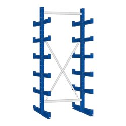 Regalwerk KARL-Kragarmregal 750 kg verstellbar Grundfeld HxB 2500x1000x400 mm doppelsei.