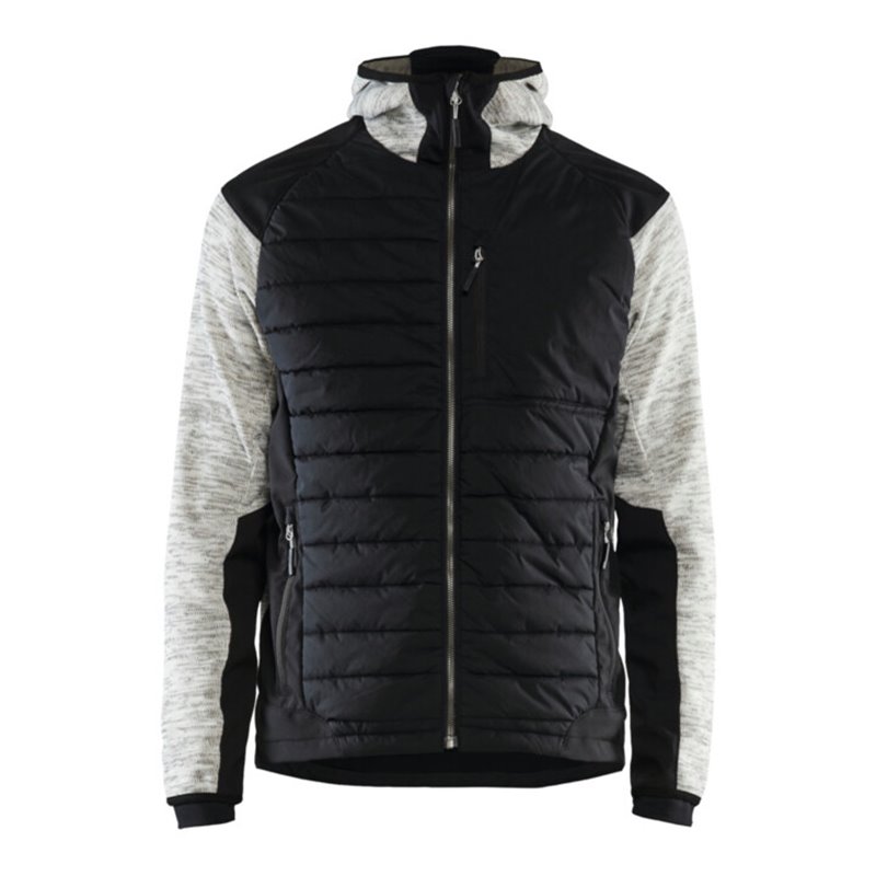 Blakläder Hybrid-Jacke, grau melange / schwarz, Unisex-Größe: XL