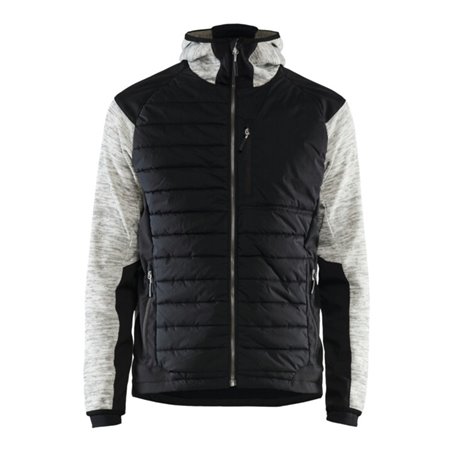 Blakläder Hybrid-Jacke, grau melange / schwarz, Unisex-Größe: XL