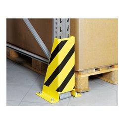 Regalwerk Rammschutz U-Form H: 400mm, Stahlblech lackiert gelb/schwarz für Zwischenständer