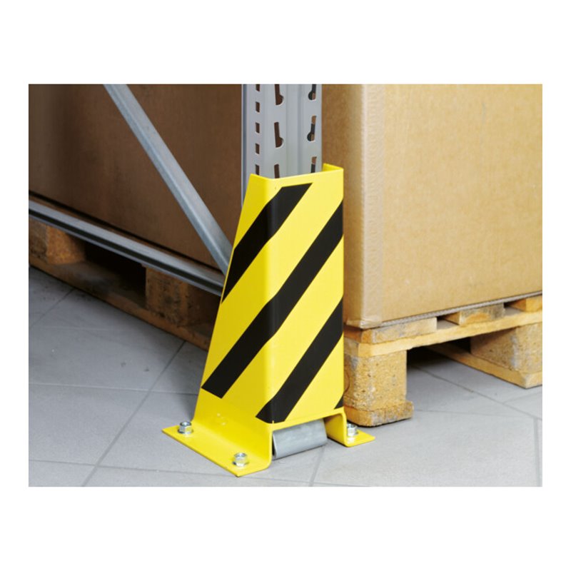 Regalwerk Rammschutz U-Form H: 400mm, Stahlblech lackiert gelb/schwarz für Zwischenständer