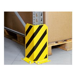 Regalwerk Rammschutz Eck-Form Standard Höhe 400mm Stahlblech lackiert gelb/schwarz