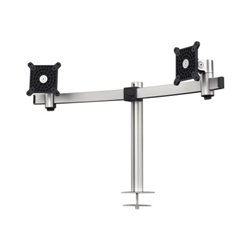 Durable Monitor Halterung für 2 Monitore, Tischdurchführung, silber metallic
