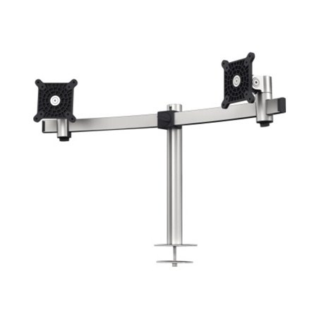 Durable Monitor Halterung für 2 Monitore, Tischdurchführung, silber metallic