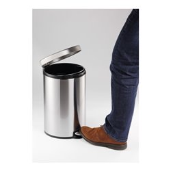 Durable Treteimer Edelstahl rund 30 Liter