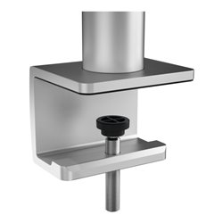 Durable Monitor Halterung für 1 Monitor und 1 Tablet, Tischklemme, silber metallic