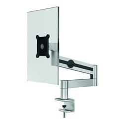 Durable Monitor Halterung mit Arm für 1 Monitor, Tischklemme, silber metallic