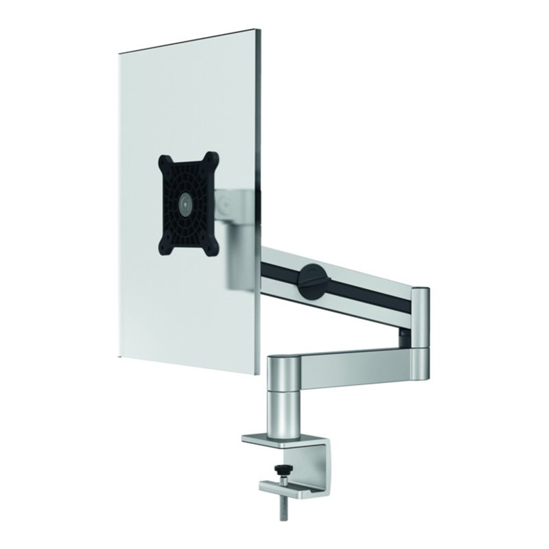 Durable Monitor Halterung mit Arm für 1 Monitor, Tischklemme, silber metallic