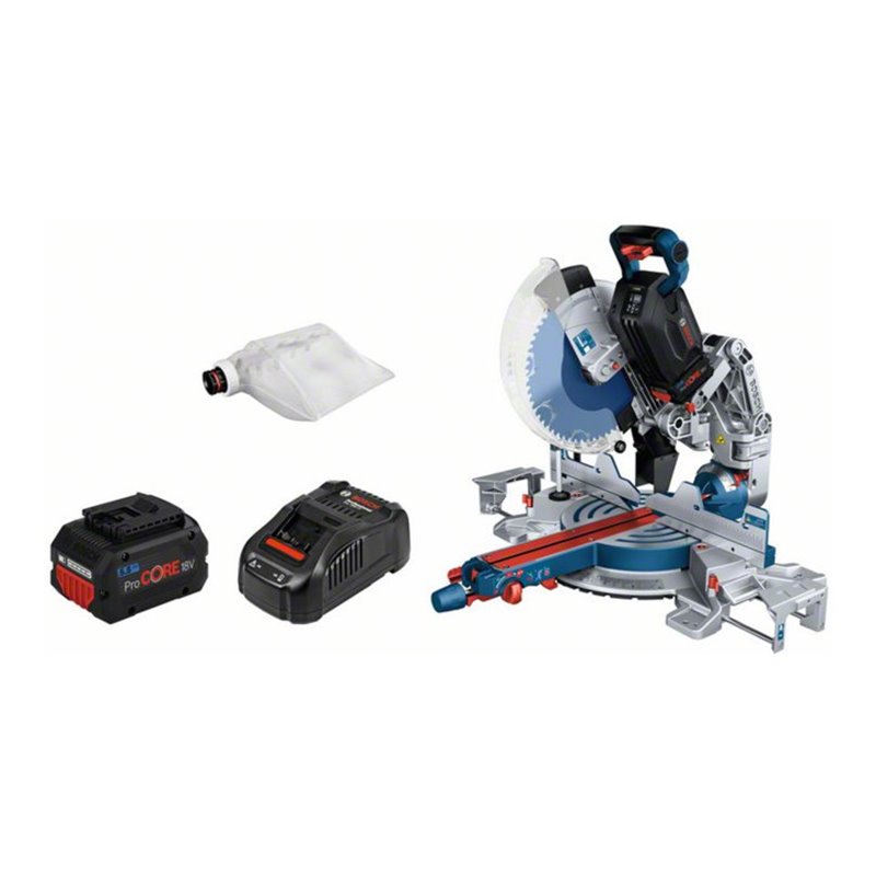 Bosch Akku-Kapp- und Gehrungssäge BITURBO GCM18V-305 GDC: 2x Akku 5.5Ah, Schnellladeg.