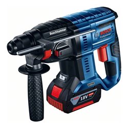 Bosch Combo Kits 18V-Set: Akku-Bohrschrauber GSR 18V-28 + Akku-Bohrhammer GBH 18V-21 + Akku-Winkelschleifer GWS 18 V-LI + 2x GBA