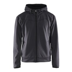 Blakläder Kapuzen-Sweatshirt, mittelgrau / schwarz, Unisex-Größe: M