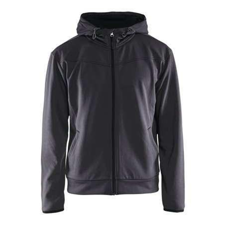 Blakläder Kapuzen-Sweatshirt, mittelgrau / schwarz, Unisex-Größe: M