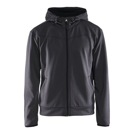 Blakläder Kapuzen-Sweatshirt, mittelgrau / schwarz, Unisex-Größe: 2XL