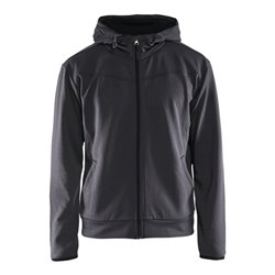 Blakläder Kapuzen-Sweatshirt, mittelgrau / schwarz, Unisex-Größe: L