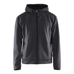 Blakläder Kapuzen-Sweatshirt, mittelgrau / schwarz, Unisex-Größe: XL
