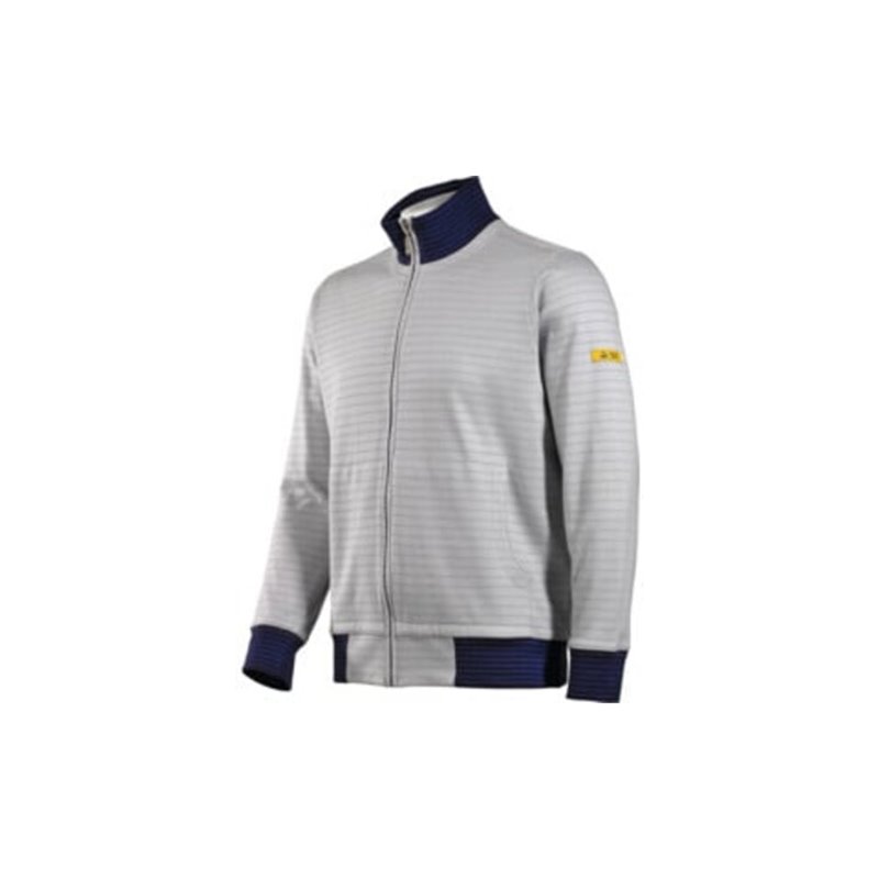 HB Tempex ESD Sweatjacke Conductex Cotton Knit, silbergrau, Größe: S