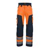 Blakläder Warnschutz-Bundhose, orange / marineblau, Konfektionsgröße 25