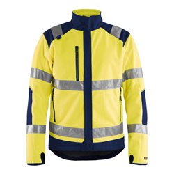 Blakläder Warnschutz-Fleecejacke, gelb / marineblau, Unisex-Größe: M