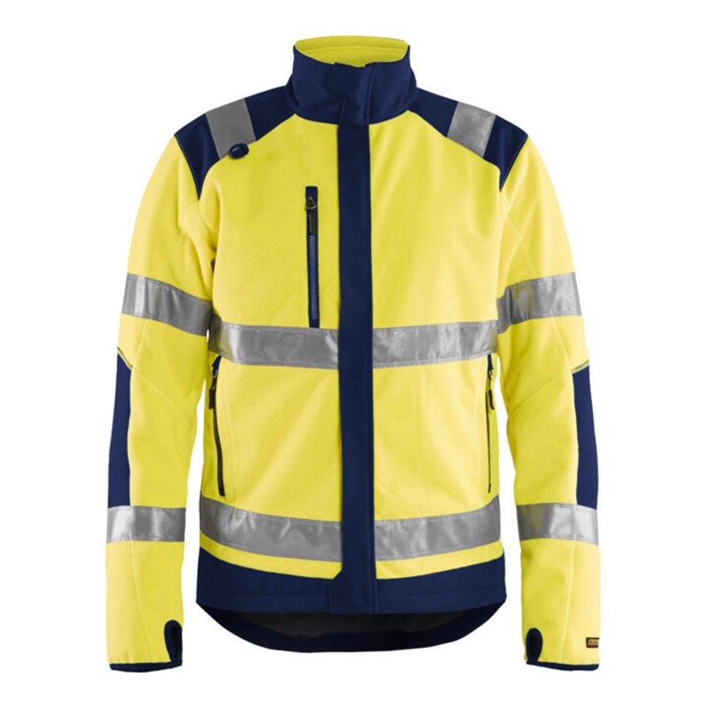 Blakläder Warnschutz-Fleecejacke, gelb / marineblau, Unisex-Größe: M