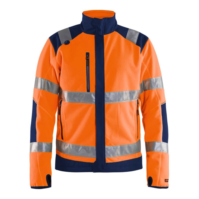 Blakläder Warnschutz-Fleecejacke, orange / marineblau, Unisex-Größe: XL