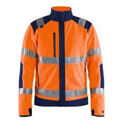 Blakläder Warnschutz-Fleecejacke, orange / marineblau, Unisex-Größe: M