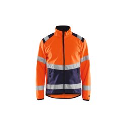 Blakläder Warnschutz-Softshell-Jacke, orange / marineblau, Unisex-Größe: XL