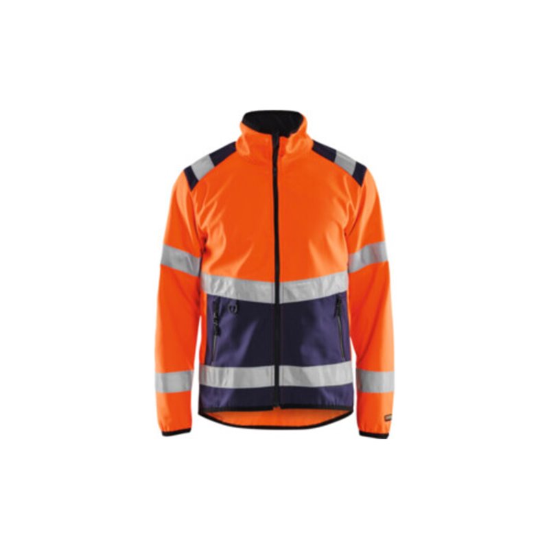 Blakläder Warnschutz-Softshell-Jacke, orange / marineblau, Unisex-Größe: XL