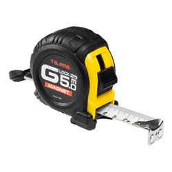 Tajima Rollbandmaß mit extrastarkem Gehäuseschutz, Endhaken magnetisch, Bandlänge: 5/25 m