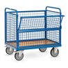 fetra Drahtkastenwagen 600 kg, mit Drahtgitter 50 x 50 x 4 mm, TPE-Bereifung