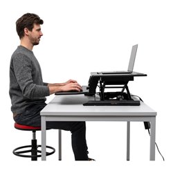 STIER Stehschreibtisch Konverter mit elektrischer Höhenverstellung 