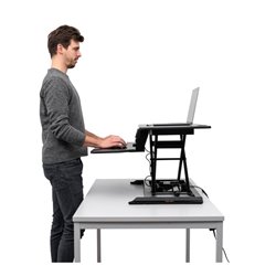 STIER Stehschreibtisch Konverter mit elektrischer Höhenverstellung 