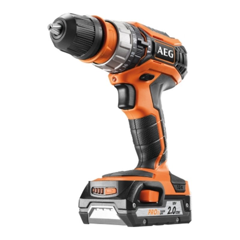 AEG Akku-Kompakt-Schlagbohrschrauber BSB18C2X LI-202C Pro 18V inkl. 2x 2,0 Ah Akku und Ladegerät in Transportkoffer