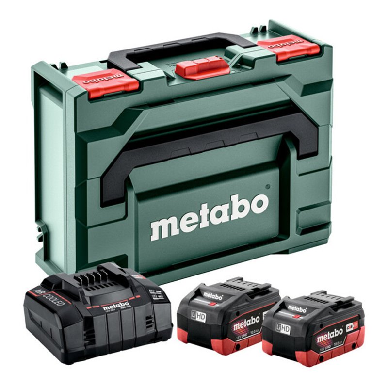 Metabo Basis-Set 2x LiHD 10Ah + ASC 145 + metaBOX