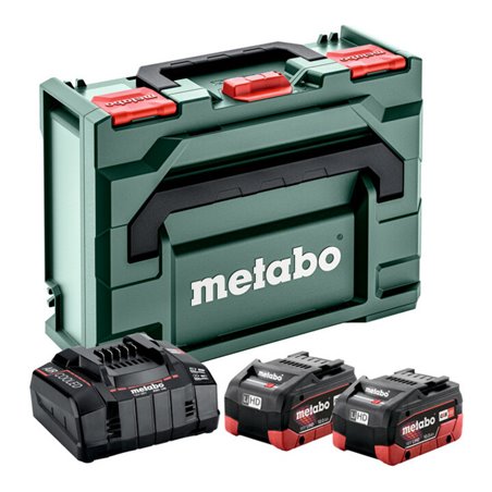 Metabo Basis-Set 2x LiHD 10Ah + ASC 145 + metaBOX