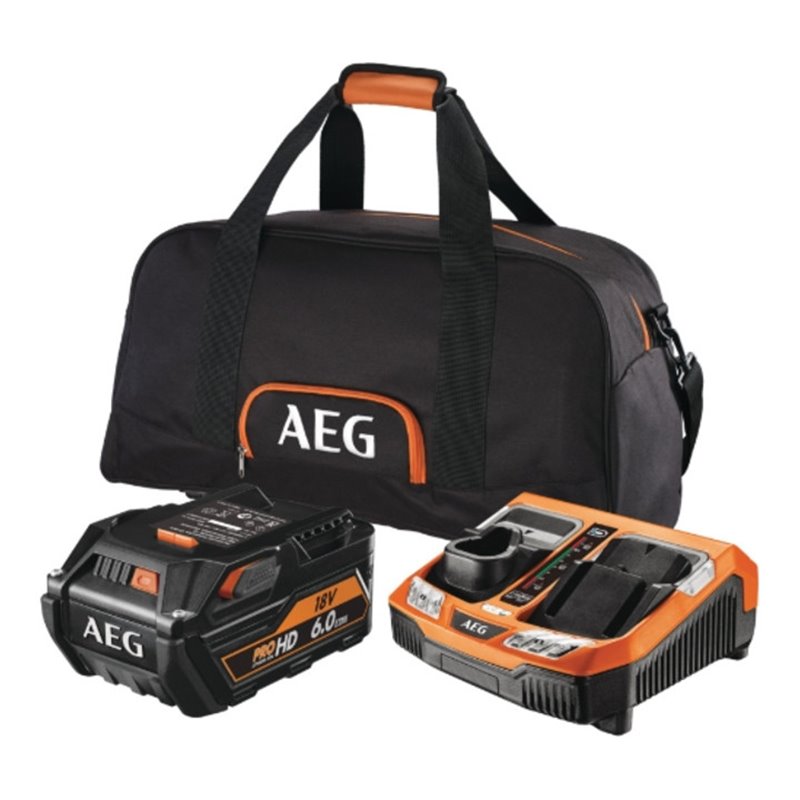 AEG Akku-Starterset Pro18V SETL1860BL, inkl. 1x 6,0 Ah HD Akku und Ladegerät in Karton