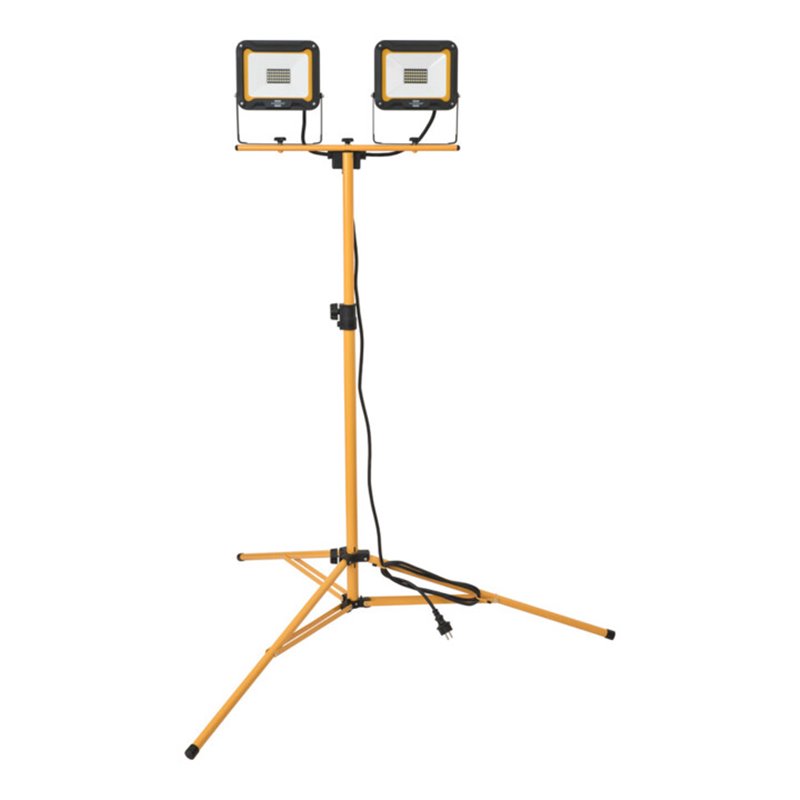 Brennenstuhl Doppel Stativ LED Baustrahler JARO 6000 T für außen, IP65, 2x 30W, 2,5m Kabel, höhenverstellbar bis max. 160 cm