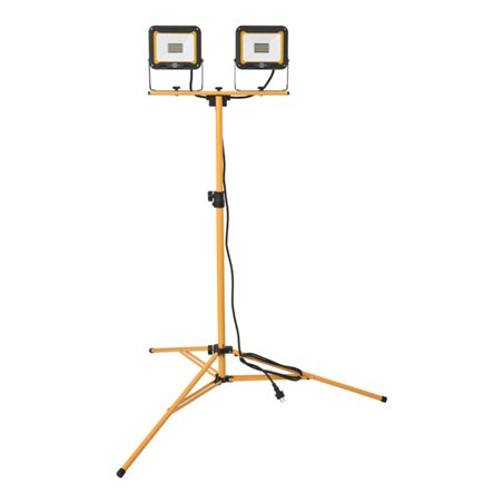 Brennenstuhl Doppel Stativ LED Baustrahler JARO 6000 T für außen, IP65, 2x 30W, 2,5m Kabel, höhenverstellbar bis max. 160 cm