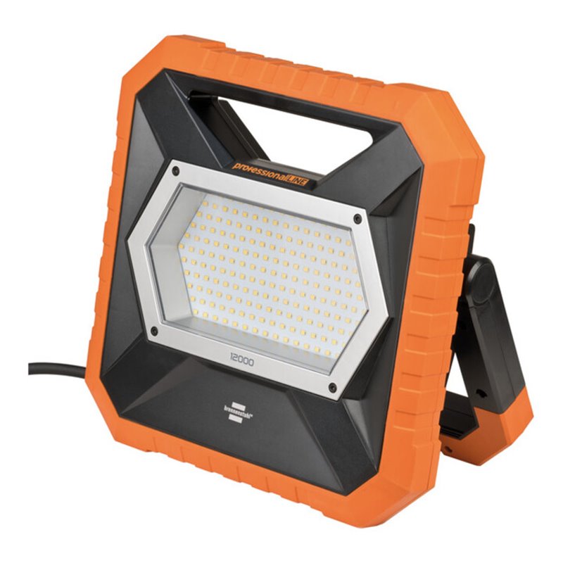 Brennenstuhl professionalLINE Mobiler LED Baustrahler X 12000 M, mit 5m Kabel, mit OSRAM LEDs, 12000 lm, IP54