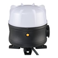 Brennenstuhl Mobiler 360° LED Baustrahler 50W, 5300 lm, 5m Kabel, spritzwassergeschützte Steckdose, IP54