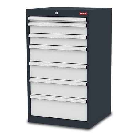 STIER Schubladenschrank mit 7 Schubladen inkl. Einteilungsset
