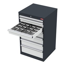 STIER Schubladenschrank mit 7 Schubladen inkl. Einteilungsset