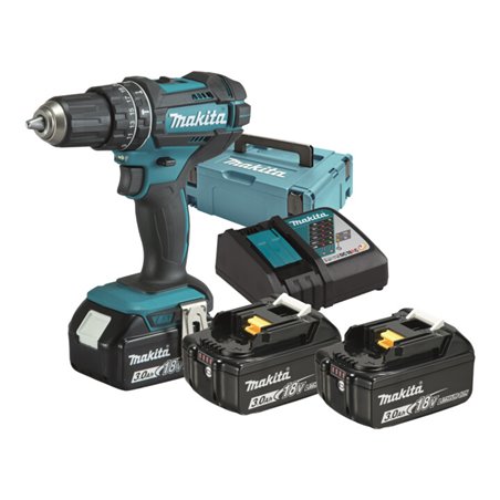 Makita Akku-Schlagbohrschrauber 18V mit 3 Akkus DHP482RF3J