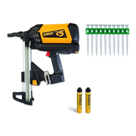 DEWALT C5 Akku-Gasnagler + 1400 Nägel 15 mm
