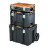 DEWALT TSTAK Großvolumige, mobile Box mit IP54 Schutz, Teleskopgriff und Schwerlasträdern