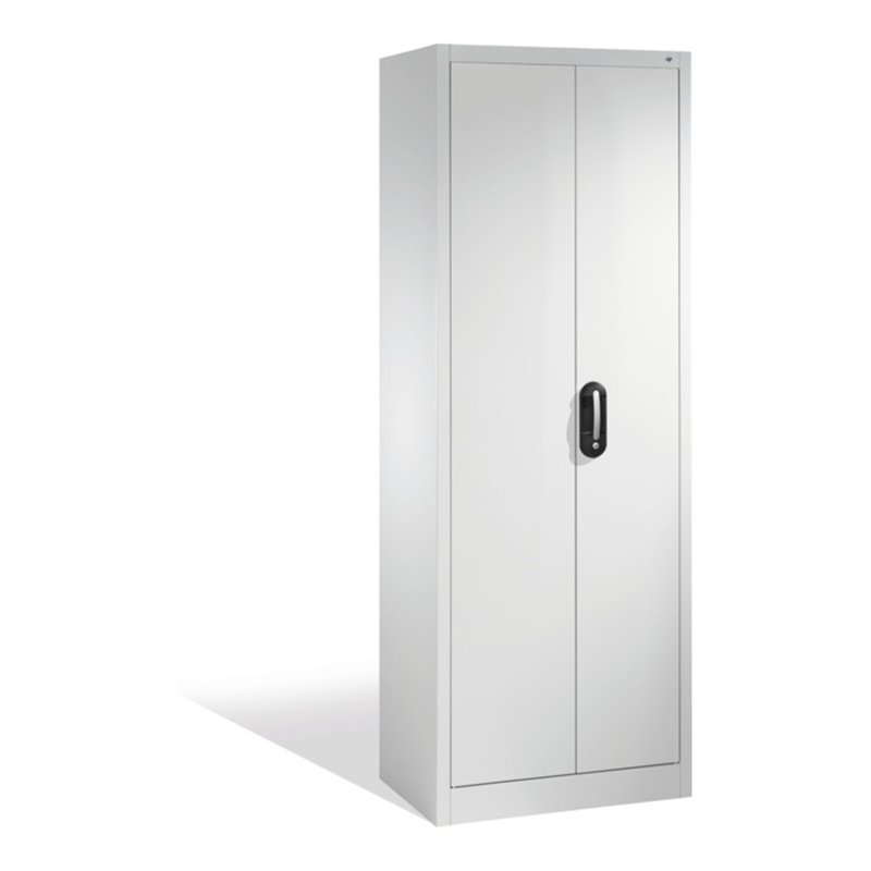 C+P Werkzeugschrank mit Drehtüren, innen 4 Böden, H1950xB700xT400mm Front Lichtgrau Korpus Lichtgrau