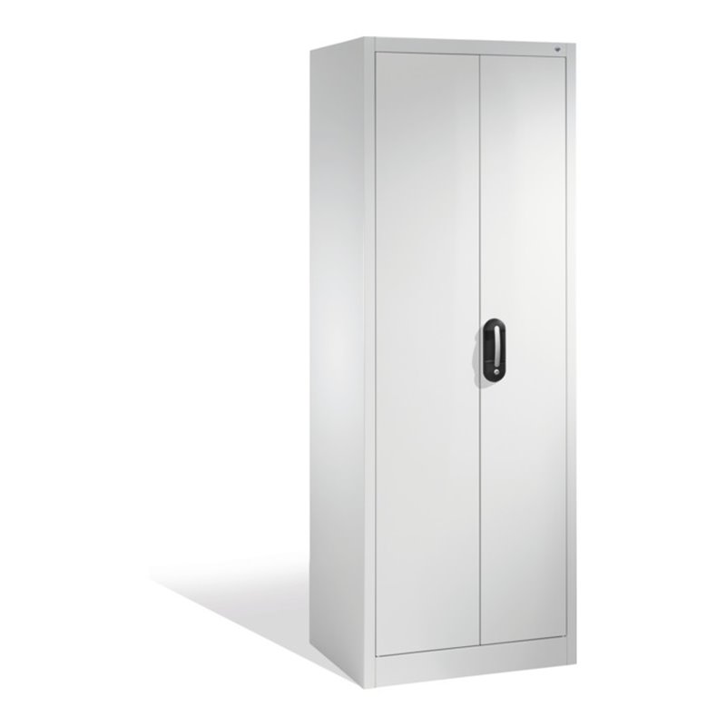 C+P Werkzeugschrank mit Drehtüren, innen 4 Böden, H1950xB700xT500mm Front Lichtgrau Korpus Lichtgrau