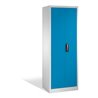 C+P Werkzeugschrank mit Drehtüren, innen 4 Böden, H1950xB700xT500mm Front Lichtblau Korpus Lichtgrau