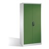 C+P Werkzeugschrank mit Drehtüren, innen 3 Böden und Wertfach, H1950xB930xT400mm Front Resedagrün Korpus Lichtgrau