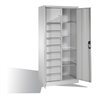 C+P Werkzeugschrank mit Drehtüren, 4 Böden, 8 Schübe, Wertfach, H1950xB930xT500mm Front Lichtgrau Korpus Lichtgrau